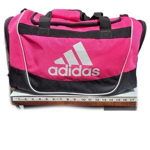 Adidas Gym duffle travel bag. Hot bright pink & black. Zippered. Missing strap
